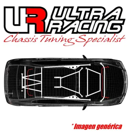 Barra estabilizadora 25 mm delantera (23mm OEM) Ultra Racing Honda Civic type R EP3