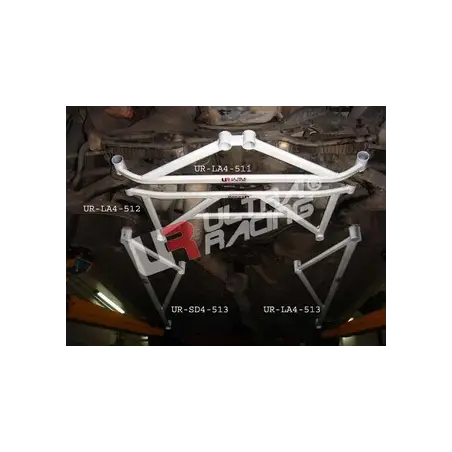Set refuerzos laterales subchásis side bar Ultra Racing Subaru Impreza GC8 94-01