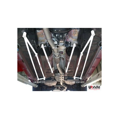 Set refuerzos paralelos intermedios subchásis Ultra Racing Subaru Impreza 08+ GH/GR +STI + XV