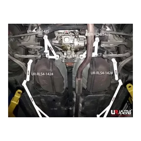Mitsubishi EVO X UltraRacing 2x 2-Point Rear Side Bars 1424P