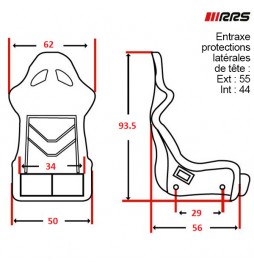 Asiento deportivo baket de fibra de carbono RRS CONTROL CARBON L FIA