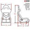 Asiento deportivo baket de fibra de carbono RRS CONTROL CARBON L FIA