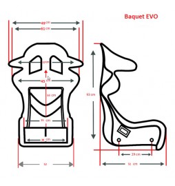 Asiento deportivo baket de fibra de vidrio RRS FIA EVO racing seat