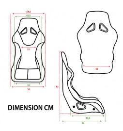 Asiento deportivo baket de fibra de vidrio FIA RACING SEAT RRS MUDPRO