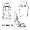 Asiento deportivo baket de fibra de vidrio FIA RACING SEAT RRS MUDPRO
