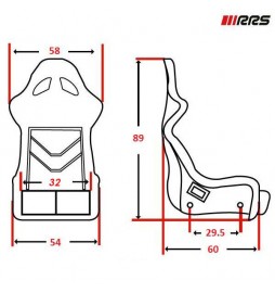 Asiento deportivo baket de fibra de vidrio RRS FUTURA 3 FIA Black seat