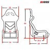 Asiento deportivo baket de fibra de vidrio RRS FUTURA 3 FIA Black seat