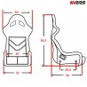 Asiento deportivo baket de fibra de vidrio RRS RACE XL FIA racing seat