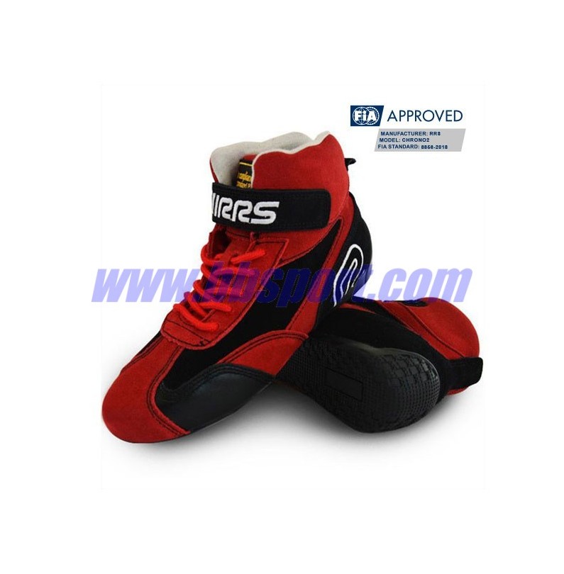 RRS FIA Racing Red fire retardant motorsport boots RSS equipamiento - 1