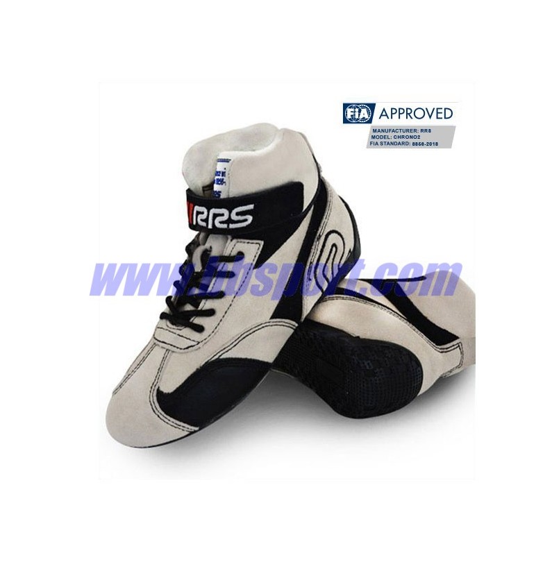 Fire retardant motorsport boots RRS FIA Racing White RSS equipamiento - 1