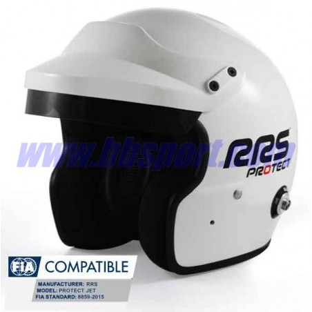Casco automovilismo FIA HANS RRS Helmet Protect Open face RRS FIA 8859-2015 / SNELL SA2020 - White