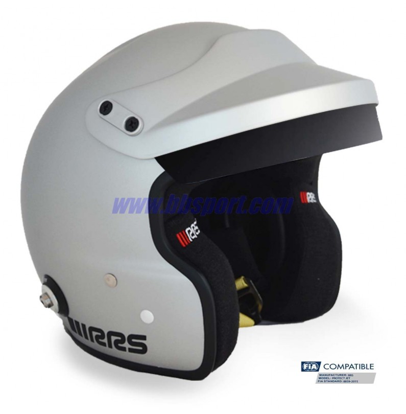 Casco automovilismo FIA HANS RRS JET PROTECT GREY matte PREMIUM - FIA 8859-2015 SNELL SA2020