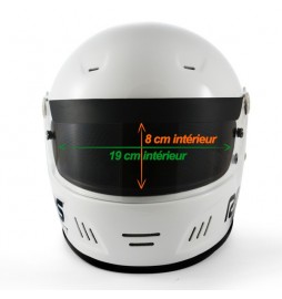 Casco automovilismo RRS Protect Rallye White Full Face HANS RSS equipamiento - 2