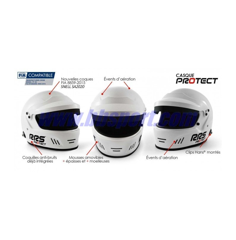 Casco automovilismo FIA HANS PROTECT RALLY RRS FIA 8859-2015/Snell