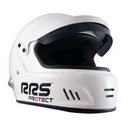 Casco automovilismo RRS Protect Rallye White Full Face HANS RSS equipamiento - 6