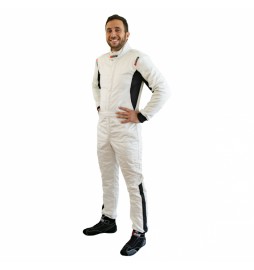 Mono Automovilismo ignífugo FIA RRS Diamond Star race suit FIA 8856-2018 black, silver, red, blue,