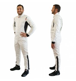 Mono Automovilismo ignífugo FIA RRS Diamond Star race suit FIA 8856-2018 black, silver, red, blue,