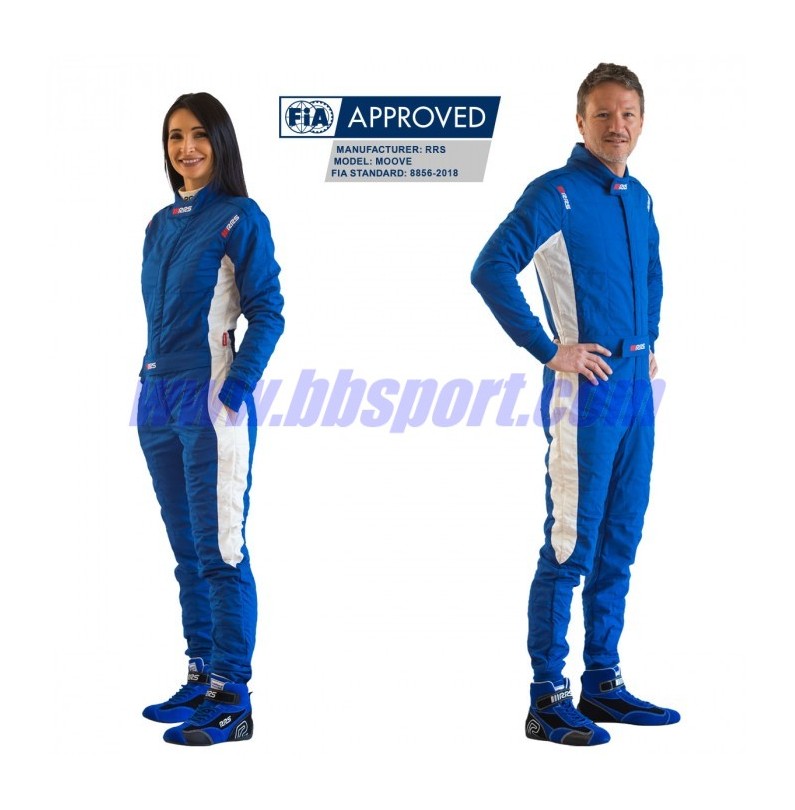 Mono ignífugo automovilismo FIA RRS MOOVE Race suite - BLUE - FIA 8856-2018