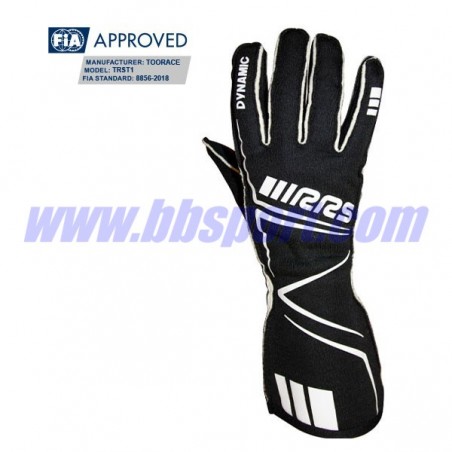 Guantes ignífugos FIA RRS FIA RRS DYNAMIC 2 gloves (External seams) - Black - FIA 8856-2018