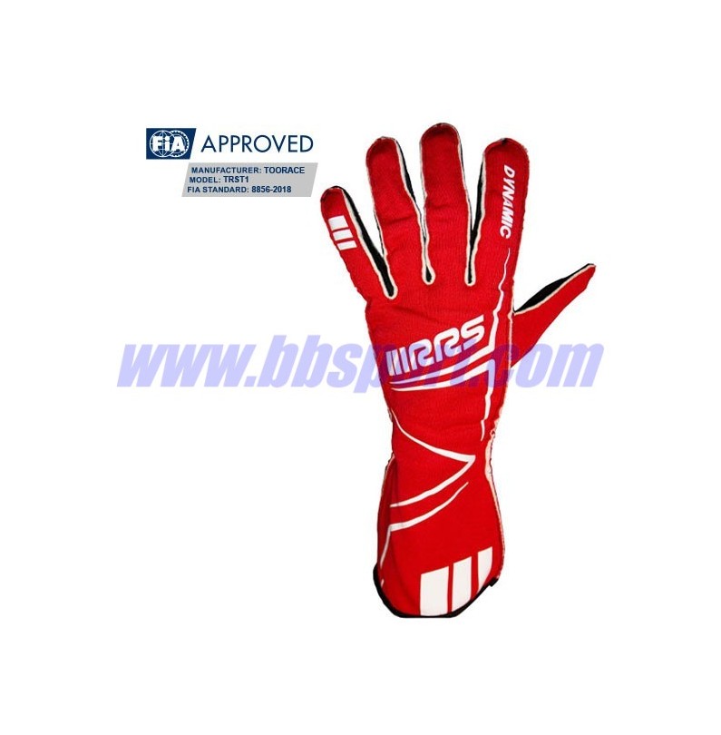 Guantes ignífugos FIA RRS FIA RRS DYNAMIC 2 gloves (External seams) - Red - FIA 8856-2018