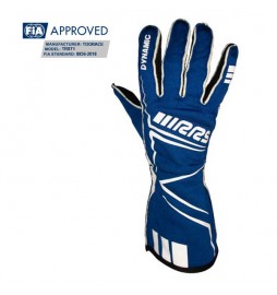 Guantes ignífugos FIA RRS FIA RRS DYNAMIC 2 gloves (External seams) - Blue - FIA 8856-2018