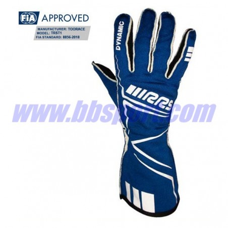 Guantes ignífugos FIA RRS FIA RRS DYNAMIC 2 gloves (External seams) - Blue - FIA 8856-2018