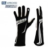 Guantes ignífugos RRS GRIP 2 racing gloves - Black logo WHITE - FIA 8856-2018