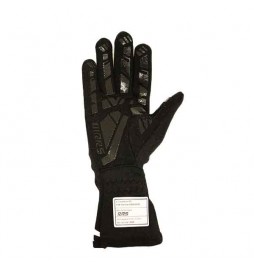 Guantes ignífugos RRS GRIP 2 racing gloves - Black logo WHITE - FIA 8856-2018