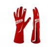 Guantes ignífugos RRS GRIP 2 racing gloves - Red logo WHITE - FIA 8856-2018
