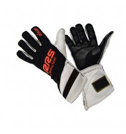 Guantes ignífugos Racing Gloves RRS Virage2 - Black Logo Orange - FIA 8856-2018