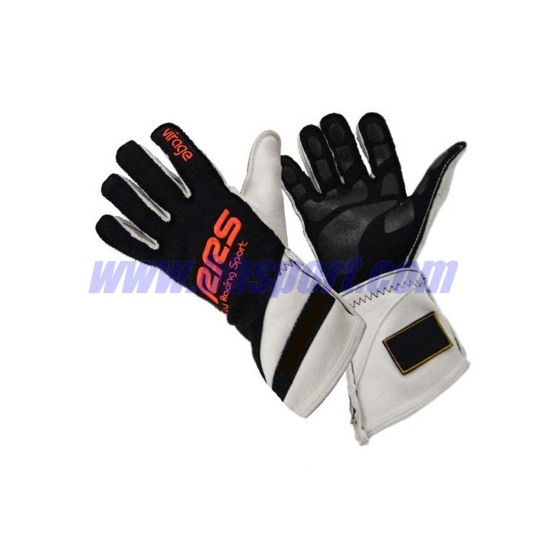 Guantes ignífugos Racing Gloves RRS Virage2 - Black Logo Orange - FIA 8856-2018 Guantes ignífugos Racing Gloves RRS Virage2 - Black Logo Orange - FIA 8856-2018