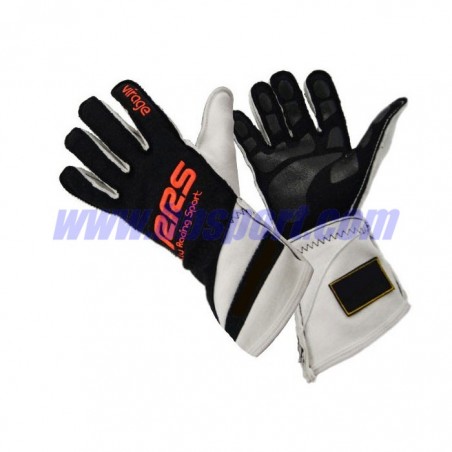 Guantes ignífugos Racing Gloves RRS Virage2 - Black Logo Orange - FIA 8856-2018