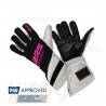 Guantes ignífugos Racing Gloves RRS Virage2 - Black Logo Pink - FIA 8856-2018