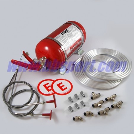 Sistema extinción manual RRS ECOFIREX FIA mechanical fire extinguisher 4,25l complete kit