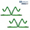 2 X Cinturones arneses homologados FIA de 4 puntos RRS EVO 4 color verde (ESPECIAL POR ENCARGO)