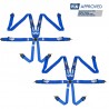 2 X Cinturones arneses homologados FIA de 6 puntos RRS EVO 6 color Azul