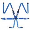 2 X Cinturones arneses homologados FIA de 6 puntos RRS EVO 6 HANS 3" + 2" Color Azul