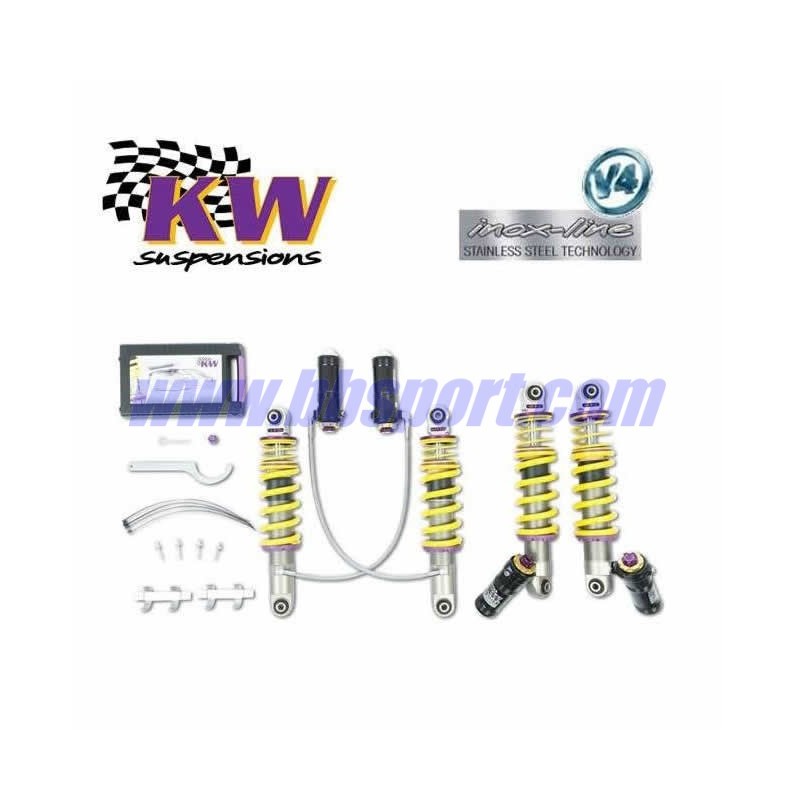 Porsche 911: (992) coupé without + with original lift system 11/18- Set Suspensiones coilover KW Variante V4