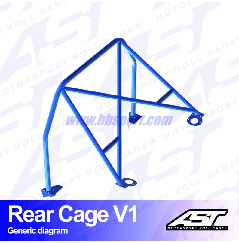 BMW 3-Series E30 3-doors 2WD Arco antivuelco trasero Track Day AST Roll REAR CAGE V1