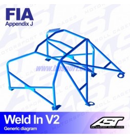 Arco de Seguridad AUDI Coupe (B2) 2-doors Coupe Quattro WELD IN V2 AST Roll cages