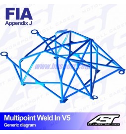 Arco de Seguridad AUDI Coupe (B2) 2-doors Coupe Quattro MULTIPOINT WELD IN V5 AST Roll cages