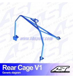 Rear Cage AUDI Coupé (B3) 2-doors Coupé Quattro REAR CAGE V1 AST Roll cages AST Roll Cages - 2