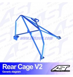 Rear Cage AUDI Coupé (B3) 2-doors Coupé Quattro REAR CAGE V2 AST Roll cages AST Roll Cages - 2