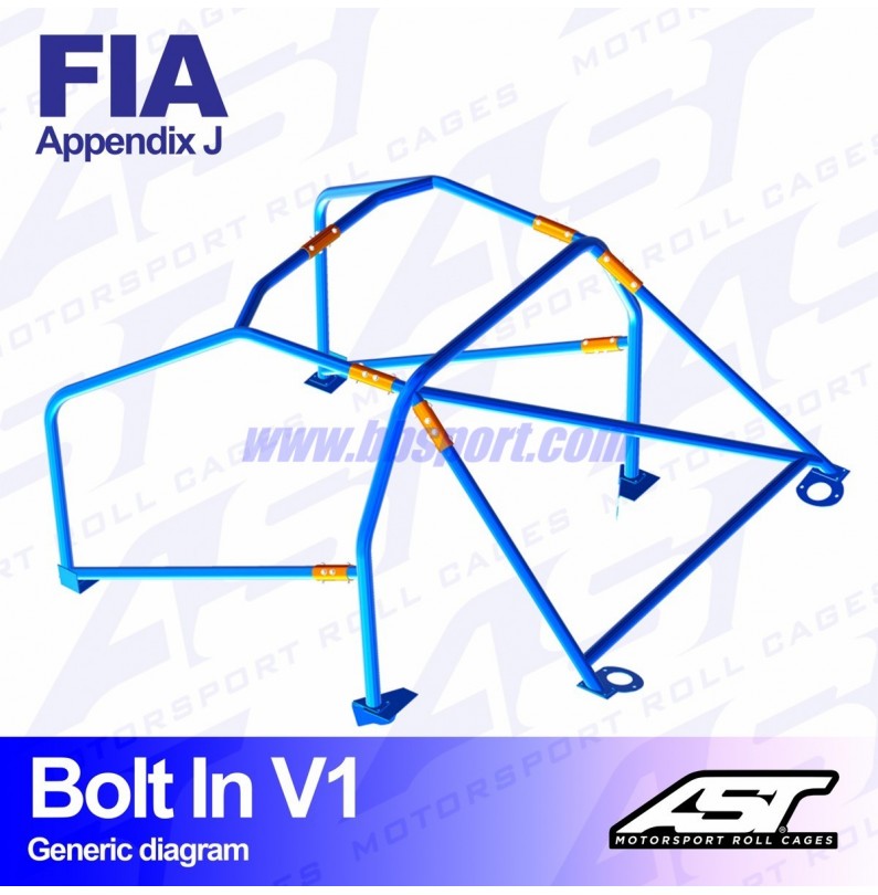 Arco de Seguridad AUDI Coupe (B3) 2-doors Coupe Quattro BOLT IN V1 AST Roll cages