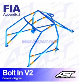 Arco de Seguridad AUDI Coupé (B3) 2-doors Coupé Quattro BOLT IN V2 AST Roll cages AST Roll Cages - 2