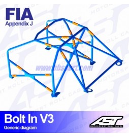 Arco de Seguridad AUDI Coupe (B3) 2-doors Coupe Quattro BOLT IN V3 AST Roll cages