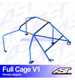 Arco de Seguridad AUDI A1 (8X) 3-doors Hatchback FWD FULL CAGE V1 AST Roll cages