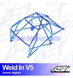Arco de Seguridad AUDI A1 8X 3-doors Hatchback FWD WELD IN V5 AST Roll cages AST Roll Cages - 2