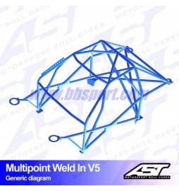 Arco de Seguridad AUDI A1 8X 3-doors Hatchback FWD MULTIPOINT WELD IN V5 AST Roll cages AST Roll Cages - 2