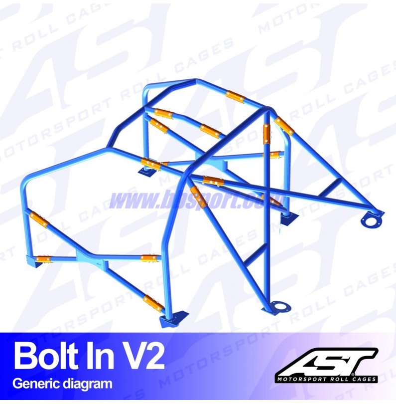 Arco de Seguridad AUDI A3 / S3 (8L) 3-doors Hatchback Quattro BOLT IN V2 AST Roll cages